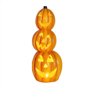 Haunted Hill Farm HHMG036-1PMP-ORG 36-in. Jack-o-Lantern Stack Statue with LED Lights