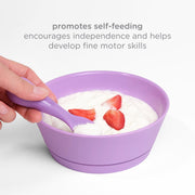 Ubbi 7-Piece Toddler Feeding Set with Suction Base Plate and Bowl, Ergonomic Utensils, Polaris Blue, 10347