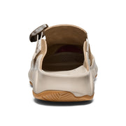 KEEN Hyperport Clog Leather Men's Casual Footwear, Adjustable Slip-On, Premium Leather Upper, High-Traction Rubber Outsole, Cushioned Polyester Insole, Cornstalk/Plaza Taupe, Size 11.5 D, 1030763
