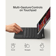 Belkin Pro Keyboard Case with Backlit Bluetooth Keyboard, Magnetic Stand, Multi-Gesture Trackpad, Apple Pencil Storage Compatible, Black, for iPad Pro 11 in M4 M5 BBZ002tt-V2