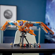 LEGO Marvel The Guardians Ship Building Toy Set, 1902 Pieces, Includes Star-Lord, Groot, Rocket, Mantis, Thor, Chitauri Minifigures, Rotatable Display Stand, 76193