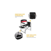 KingCamp KIN-CAM-KC1904-BR Red Folding Camping Chair Black/Red Regular