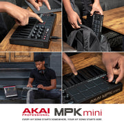 AKAI Professional MPKMINI3B MPK Mini MK3 25 Key USB MIDI Keyboard Controller with 8 Backlit Drum Pads, Black