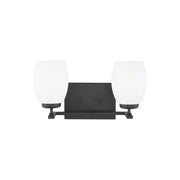 Generation Lighting 4418502-112 Catlin 2-Light Bathroom Vanity Light in Midnight Black