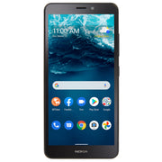 Nokia STNKN152DCP C100 32GB ROM Straight Talk Prepaid Smartphone - Gray