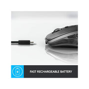 Logitech 910-007232 MX Anywhere 2S Bluetooth Edition Wireless Mouse with Hyper-Fast Scrolling, Graphite