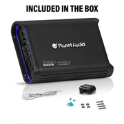 Planet Audio MB2000.1D Mini Bang Series 2000W Class D Monoblock Car Amplifier, 1 Ohm Stable, MOSFET Power Supply