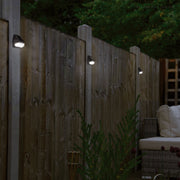 TorchStar Dusk-to-Dawn LED Solar Fence Lights, 4000K Cool White, Oil Rubbed Bronze, Pack of 6