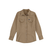 Wrangler Retro Western Long-Sleeve Snap-Down Shirt for Ladies - Rawhide - M