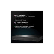 Panasonic DP-UB150-K 4K Blu Ray Player Ultra HD Premium Video Playback and Hi-Res Audio (Black)