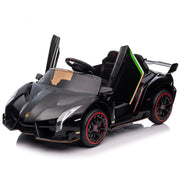 UBesGoo Electric Ride On Car 12V Licensed Lamborghini for Kids Boys Parent Control LED Headlights - Black