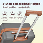 Imiomo TR003-20 20 in Carry-on Suitcase with Spinner Wheels, Hardside 3PCS Set with TSA Lock, Gray