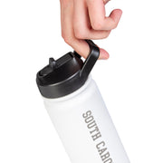 FANMATS NCAA South Carolina 24 oz Stainless Steel Water Bottle 2 Pack, Double-Wall Vacuum Insulated, Leak-Resistant Lid with Carry Handle