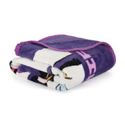 Jay Franco Kpop Demon Hunters Throw Blanket, Super Soft Plush Polyester, Purple and Pink, 46x60 Inches
