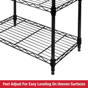 Rubbermaid 3-Tier Heavy Duty Black Wire Shelving Unit, Adjustable Shelves, 450lb Capacity, 23.2in W x 13.4in D x 30.6in H, 42829B