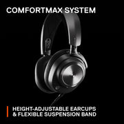 SteelSeries Arctis Nova Pro Xbox Wired Gaming Headset, High-Fidelity Audio, AI Noise-Cancelling Mic, Multi-System Connect, ComfortMAX Adjustable Fit, Black, 61528