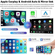 Podofo 7 Inch Single Din Car Stereo with Wireless Apple CarPlay, Android Auto, Bluetooth 5.1, Backup Camera Support, Steering Wheel Control, FM Radio, USB, AUX, SD Card