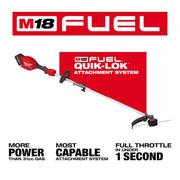 Milwaukee 3031-21 M18 FUEL 18-Volt 16 in. Brushless Cordless Electric QUIK-LOK String Trimmer/Blower Combo Kit w/8.0 Battery (2-Tool)