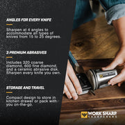 Work Sharp Wsktnrks Rolling Knife Sharpener- 4 Sharpening Angles - For All Kitchen Knife Sets