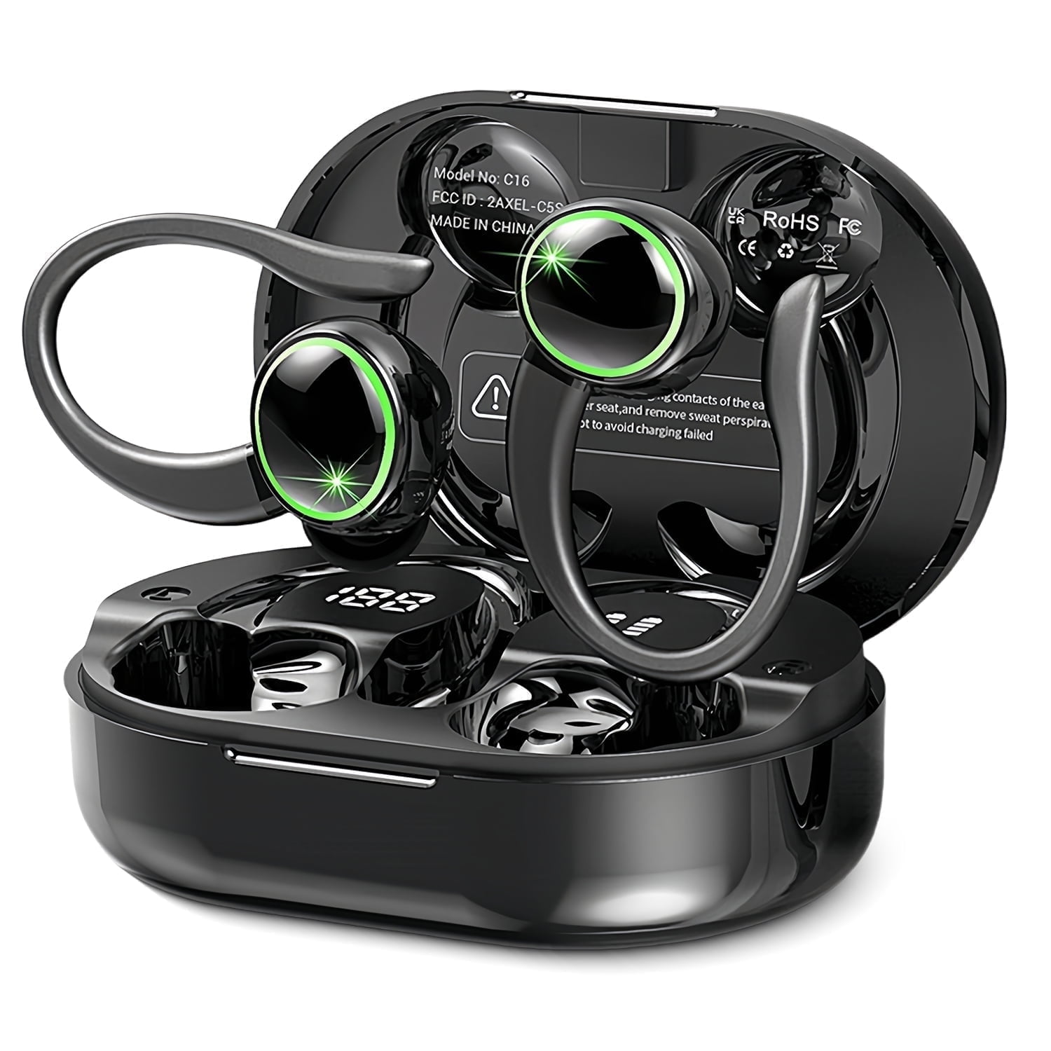 Aptkdoe C16 50H Playback Wireless Earbuds with ENC Noise Cancelling Mi ...