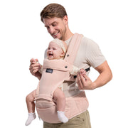 Momcozy Hip Seat Baby Carrier, 2-in-1 Detachable Lumbar Seat, Ergonomic Support, Breathable Pink, Fits Waist up to 46 in, Supports Toddlers up to 43 lb