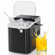 Gianna Countertop Ice Maker, Portable Bullet Ice Machine, 26 lb Daily Output, Dual Ice Cube Sizes, 2L Water Tank, Black, ZBJ-PP10A-BK-HJ