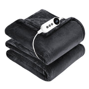WISHEAD B408-001 Electric Heated Throw Blanket, 9 Heat Levels, Auto Shut-Off, 50x60 in, Dark Gray