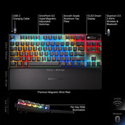 SteelSeries Apex Pro TKL Gen 3 Wireless Mechanical Gaming Keyboard with OmniPoint 3.0 Adjustable HyperMagnetic Switches, Rapid Tap, OLED Smart Display, Black