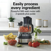 Hamilton Beach 70822F Stack & Snap Food Processor with Bowl Scraper, 10 Cup Capacity, Black