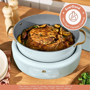 Beautiful 29147 10-in-1 8 Qt Multi-Cooker with Bamboo Steamer Insert, 7 Preset Functions, Nonstick Coating, White Icing