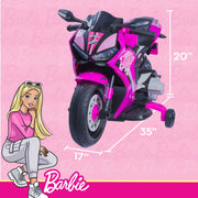 Flybar FB101916DTR Barbie 6 Volts Motorcycle Ride on, Pink