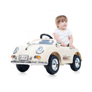 Lil' Rider Kid's 58 Speedy Sportster Battery Operated Classic Car with Remote, White, One Size