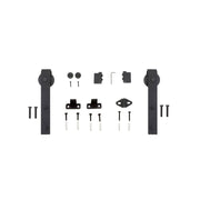 Miseno MBD0005DR2BK Bent Strap Second Barn Door Mounting Hardware Kit Black