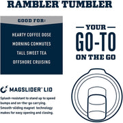YETI Rambler Tumbler with MagSlider Lid, 20 oz, King Crab, DuraCoat Finish - Stainless Steel