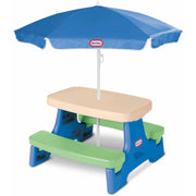 MGA Entertainment 629945M Little Tikes Easy Store Jr Picnic Table, Blue/Green