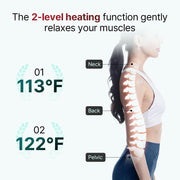 Klug Stretching Massager Ultra Auto-Stretching Mat with 3 Intensity Levels, 7 Programs, 2 Heat Levels, Foldable Portable Design, Gray, MT-102