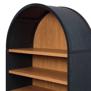 Better Homes & Gardens Juliet Open Arch Bookcase, White and Light Honey, Five Shelves with Three Adjustable, Durable Wood Construction