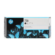 HP 738 Black DesignJet Ink Cartridge, High-Capacity 300ml, Pigment Ink for Professional Wide-Format Printing, 498N8A