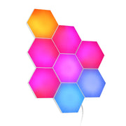 Onn RGBIC Hexagon Lights, 8 Pack, Modular LED Panels with Dynamic Multi-Color Lighting, Adjustable Brightness