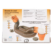 Camco 39762 Black RV RhinoFLEX 15' Sewer Hose Kit with RhinoFlex Hose and Swivel Fittings