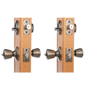 Brinks 2105-109-2 Tulip Style Keyed Entry Door Knob and Single Deadbolt, 2-Pack - Antique Brass