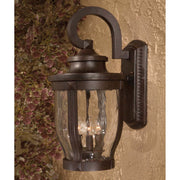 Minka Lavery 8763-166 Die-Cast Aluminum Three Light Wall Mount With Glass, Corona Bronze