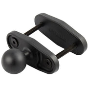 RAM Mounts Clamp Mount, 2.5 in Max Width, 1.5 in Diameter Ball, Double Socket Arm, 4.75 in Square Base, VESA 75mm and 100mm Hole Patterns, Powder Coated Marine-Grade Aluminum, RAM-246-247U-25