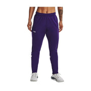 Under Armour Team Knit Warm Up Athletic Pants, Purple White, Large, Regular Inseam, 81681818