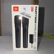 JBL JBL PartyBox Wireless Mic 2X Digital Wireless Microphones, Rechargeable Battery, Black