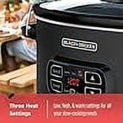 BLACK+DECKER 7-Quart Slow Cooker with Chalkboard Surface, Locking Lid, 3 Heat Settings, Removable Stoneware Crock, SCD4007