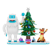 Brickcraft Rudolph The Red-Nosed Reindeer Bumble and Rudolph Christmas Tree Building Bricks Set, 494 Pieces, Holiday Collectible Display