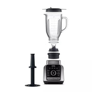 Gourmia Digital Countertop Blender, 1250W Motor, 8 Blend Programs, 4 Speeds with Pulse, 56 oz Glass Pitcher, Round-Plated Tamper, Gray, GPB3125