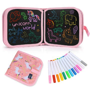 Pearoft 708-ZHD Toddlers Boys Girls Drawing Board Book Writing Tablet, Pink Unicorn