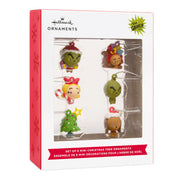 Hallmark Mini Christmas Ornaments, How the Grinch Stole Christmas, Shatterproof Plastic, Multicolor, Set of 6